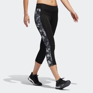 Adidas Tie Dye Crop Black Leggings